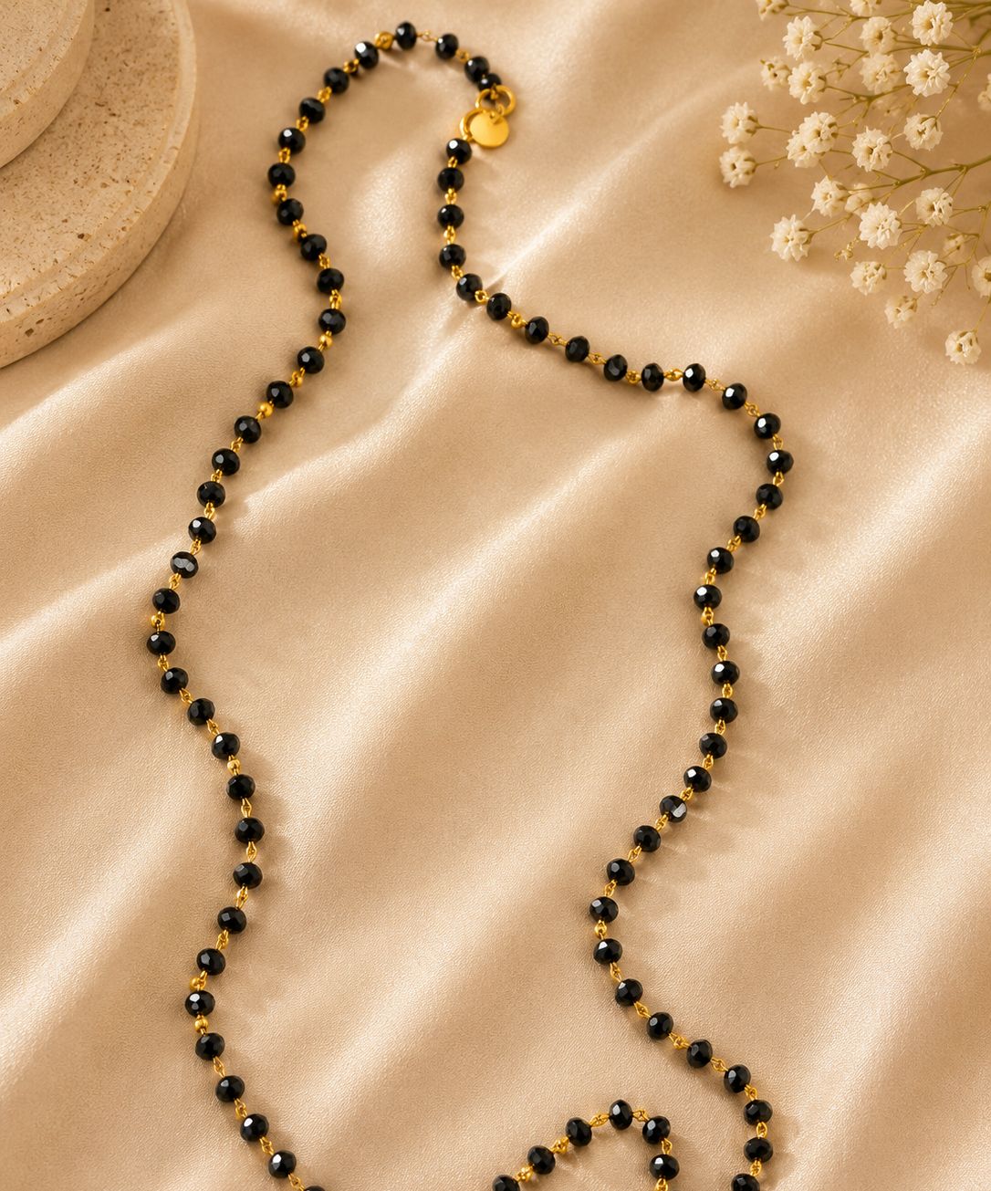 Black Crystal  Karimani Anklets